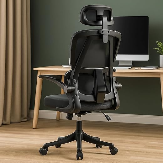 Cadeira de Escritório Ergonômica Presidente Legacy Original – Modelo Premium com Apoio Lombar e de Cabeça Ajustável, Tela Mesh Reforçada, Braços Móveis, Mais Conforto e Qualidade para Home Office