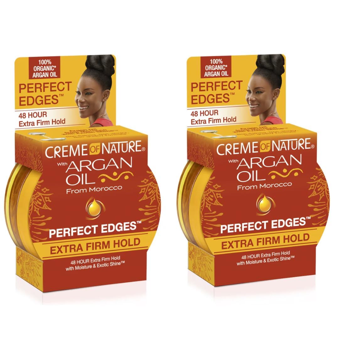 Creme Of Nature Argan Oil PERFECT EDGES EXTRA HOLD Hair Gel 63.7g NEW
