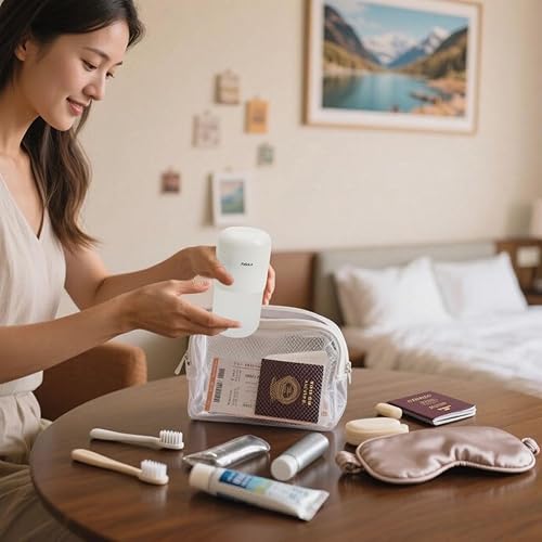 Miniatura 7 de Caja de jabón de viaje a prueba de fugas para ducha, contenedor de jabón portátil, plato con tapa para baño, soporte de jabón de viaje con cepillo