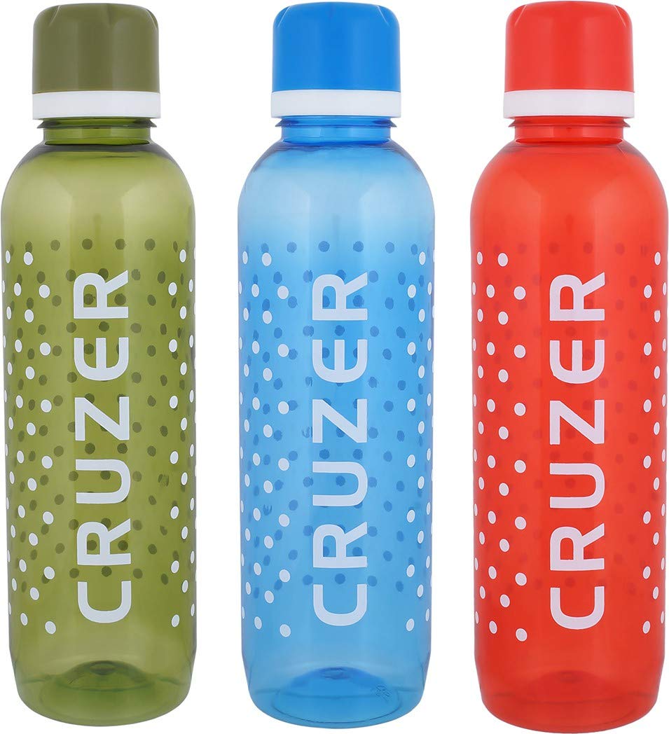 Aarushi (with device) Food Grade Plastic Water Bottle, Multicolour Pack of 3 Amazon.in Home