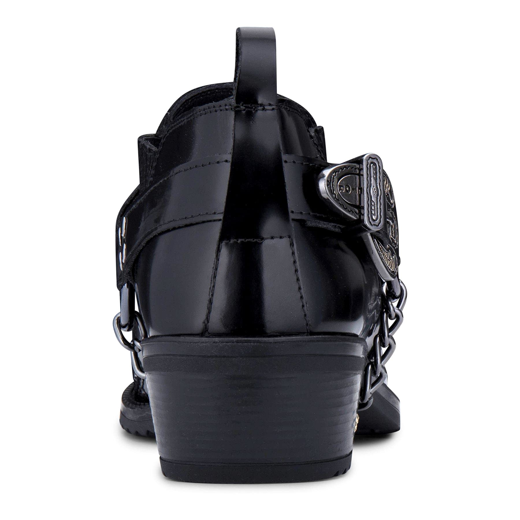 TruClothing.com Herrenschuhe 100% Echtleder Western Design US Adler Glänzend Metallische Kette