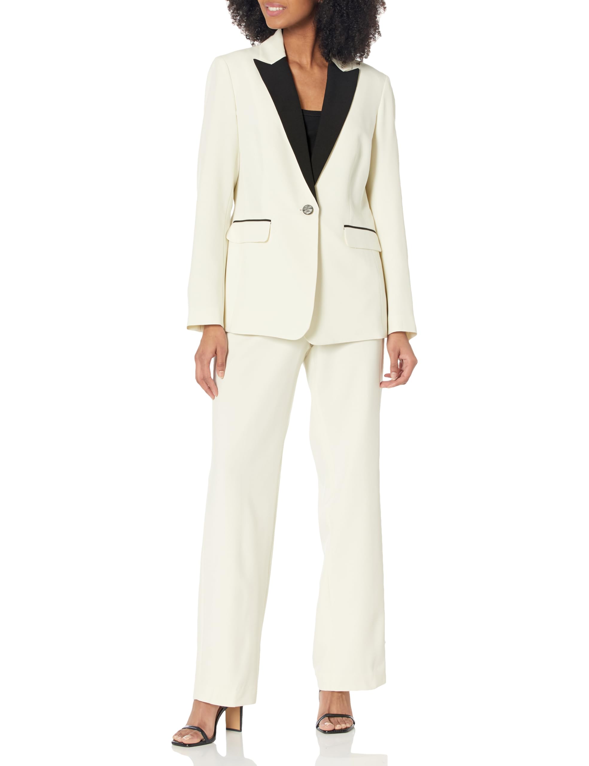 Le Suit Womens Womens One Button Blazer Pant 2pc Set