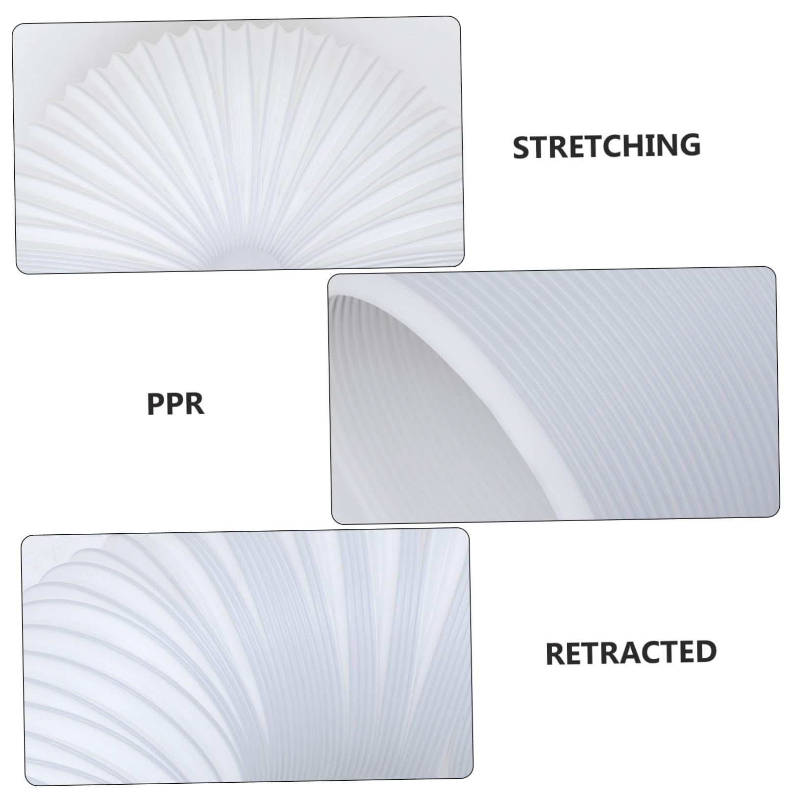 YARNOW Tubo Estensibile Prolunga Regolabile in PPR per Condizionatore Portatile Bianco, Diametro 13mm, Tubo di Scarico Flessibile Sostitutivo per Aria Condizionata Mobile