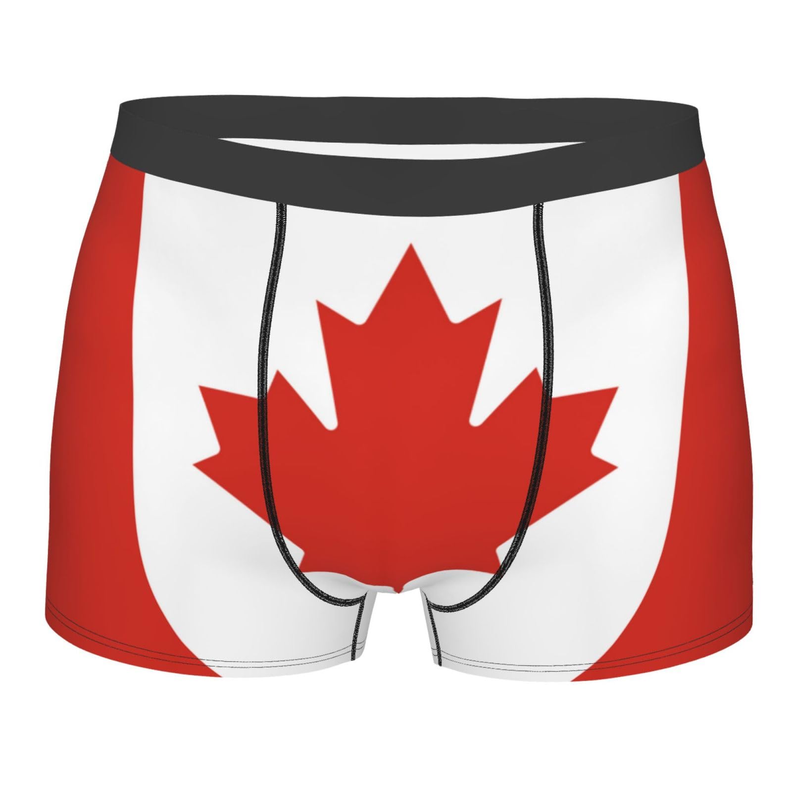Melbrakin Men's Canada Flag Underwear Breathable Boxer Briefs Stretch Trunks