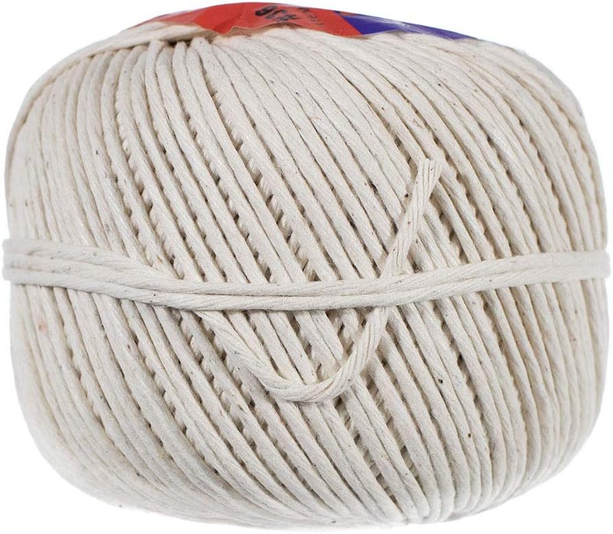 Polished Cotton Twine – Soft Cotton Yarn for Packing, Crafts Projects, and Food Service – Multiple Twine Diameters and Lengths Available (2mm X 400 feet)