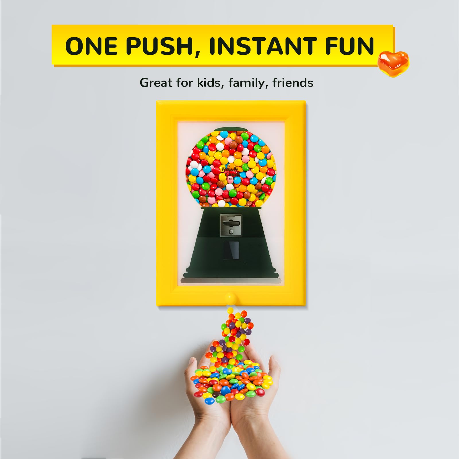 Distributeur de bonbons mural pour cadre photo Gumball