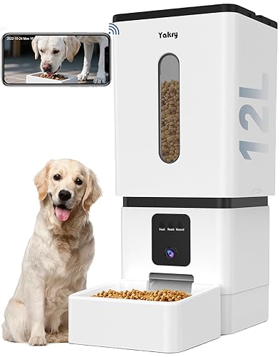Automatic Dog Feeder Large Breed with Camera - 12L/50 Cups