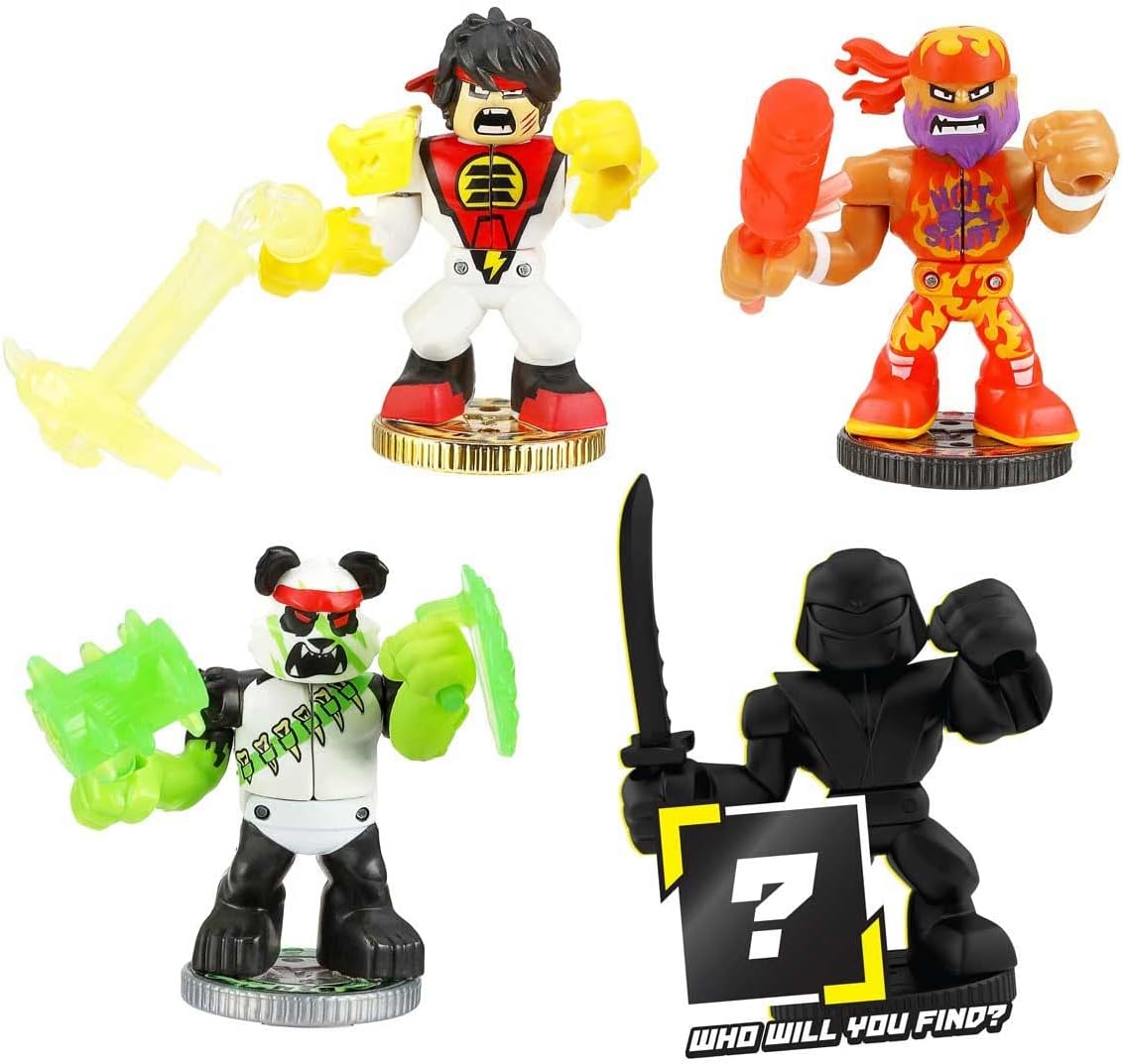 Akedo Legends of Powerstorm Warrior Collector Pack 4 Mini Battling Warriors Including 1 Ultra Rare Warrior and 1 Mystery Warrior