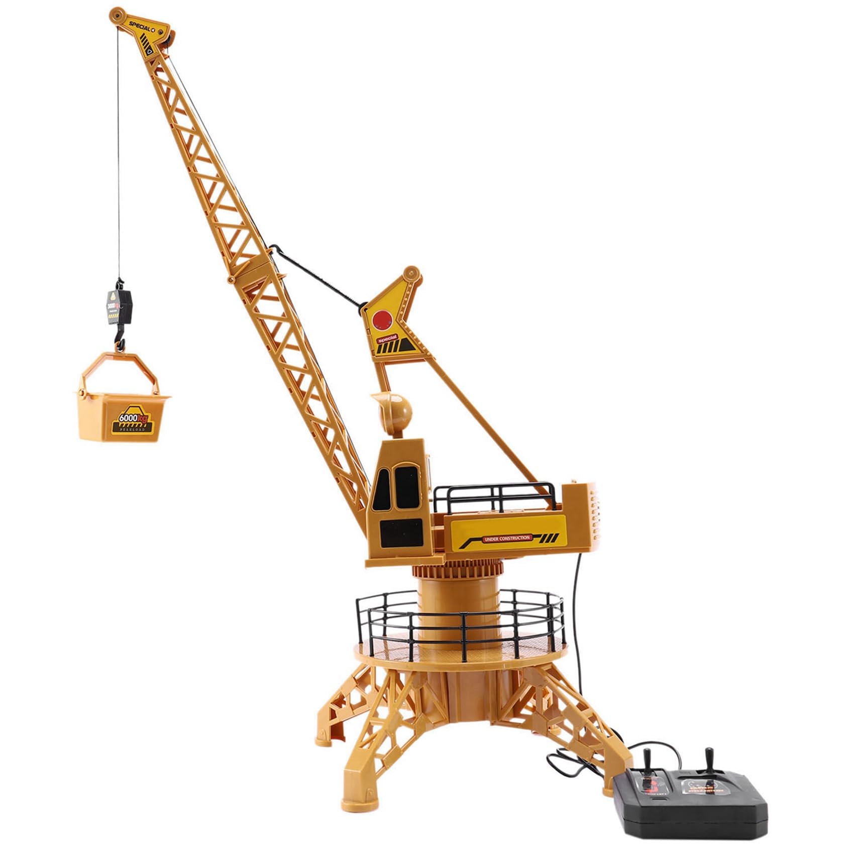 2X RC Simulación de Control Remoto de Construcción de Grúa Juguetes Crane Tower Modelo de Camión Juguetes 360 Grados Girar Regalos de Cumpleaños