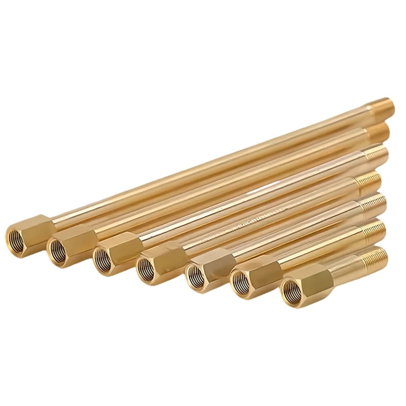 20 pezzi in ottone 1/8 1/4 M8*1,25 M10*1 M12*1,75 M14*1,5 filettatura esagonale femmina maschio giunto esteso giunto meccanico raccordi in rame(Long 200mm,Female 1l4,Male M10x1.5)