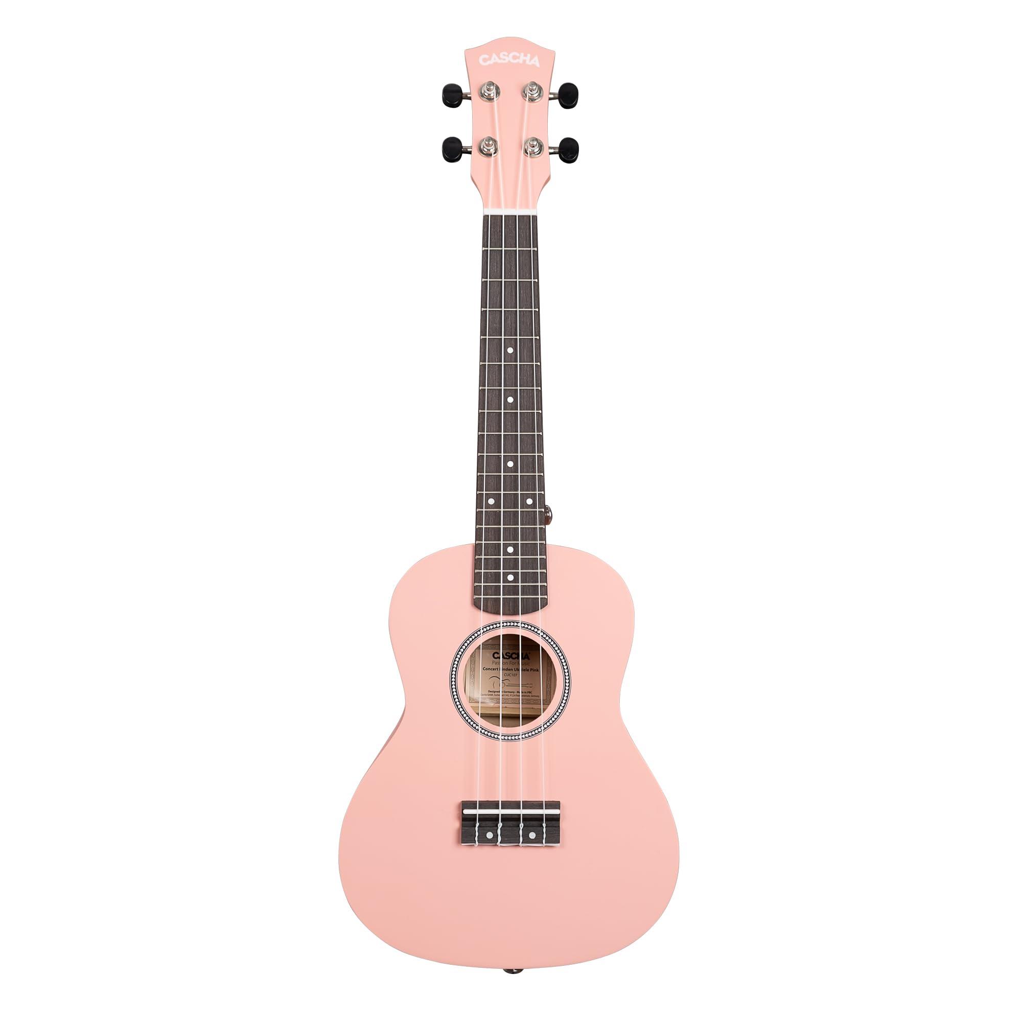 Concert Ukulele Linden Pink Set (incl. Bag, 3 Picks, Book, Tuner)