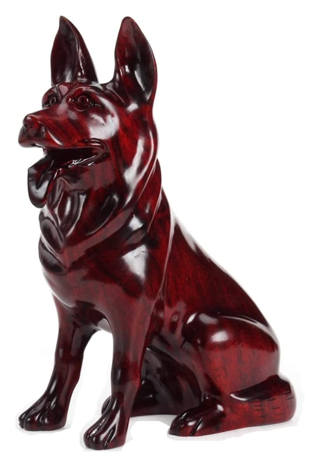 MNUvxzaewf Sculpture Tabletop Chinese Zodiac Dog Decoration Solid Wood Red for Animal Lovers Statue
