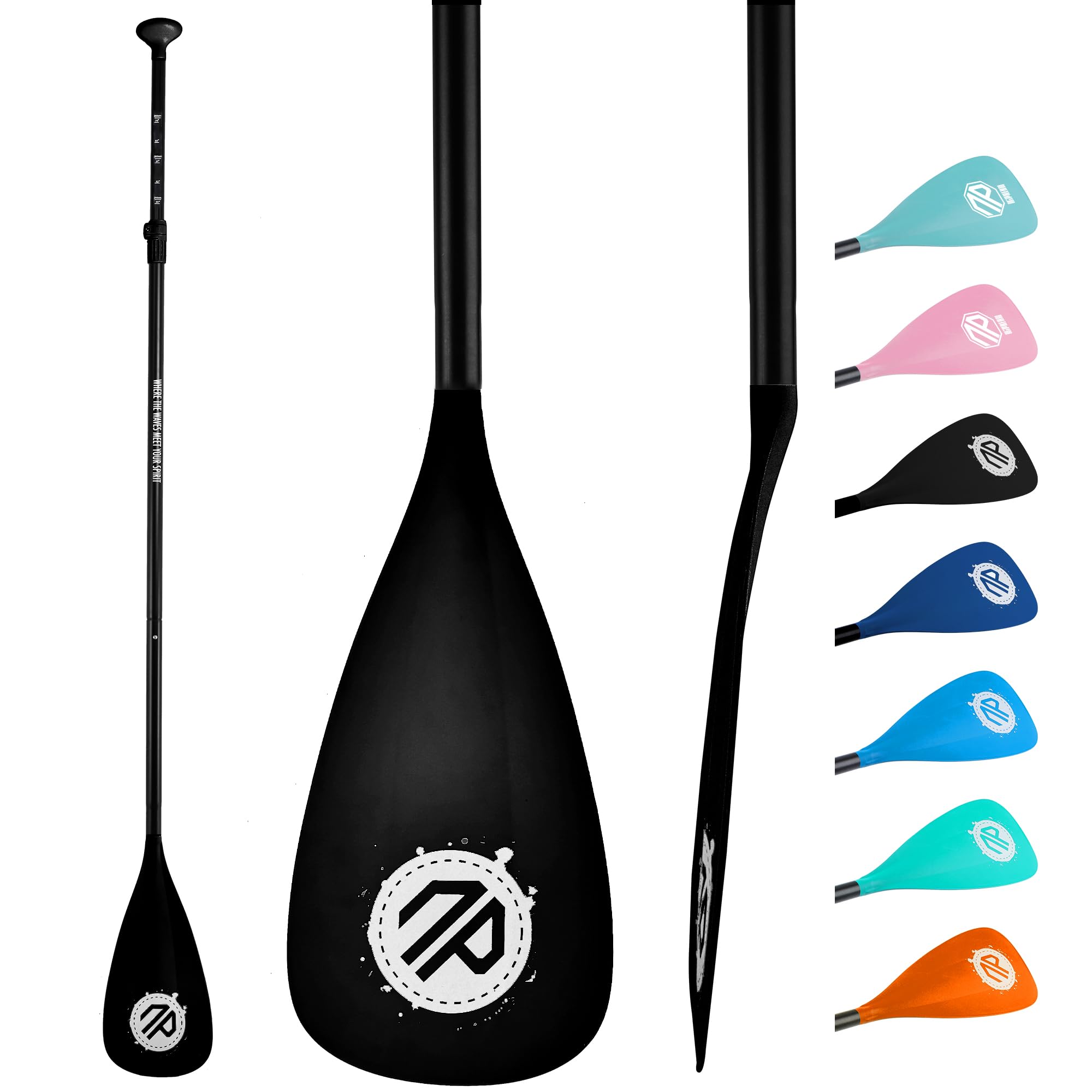 Niphean Sup Paddle,3/4 Pieces Detachable Paddle Board Paddles Kayak Paddle Adjustable Stand Up Paddle Board Accessories for Oars Lightweight Aluminum Alloy Shaft