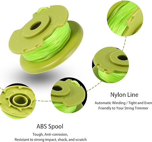 Miniatura 10 de A ANLEOLIFE . Carrete de línea retorcida de 080 pulgadas #AC80RL3 para recortadores de cuerda de alimentación automática inalámbricos RYOBI de 18 V,