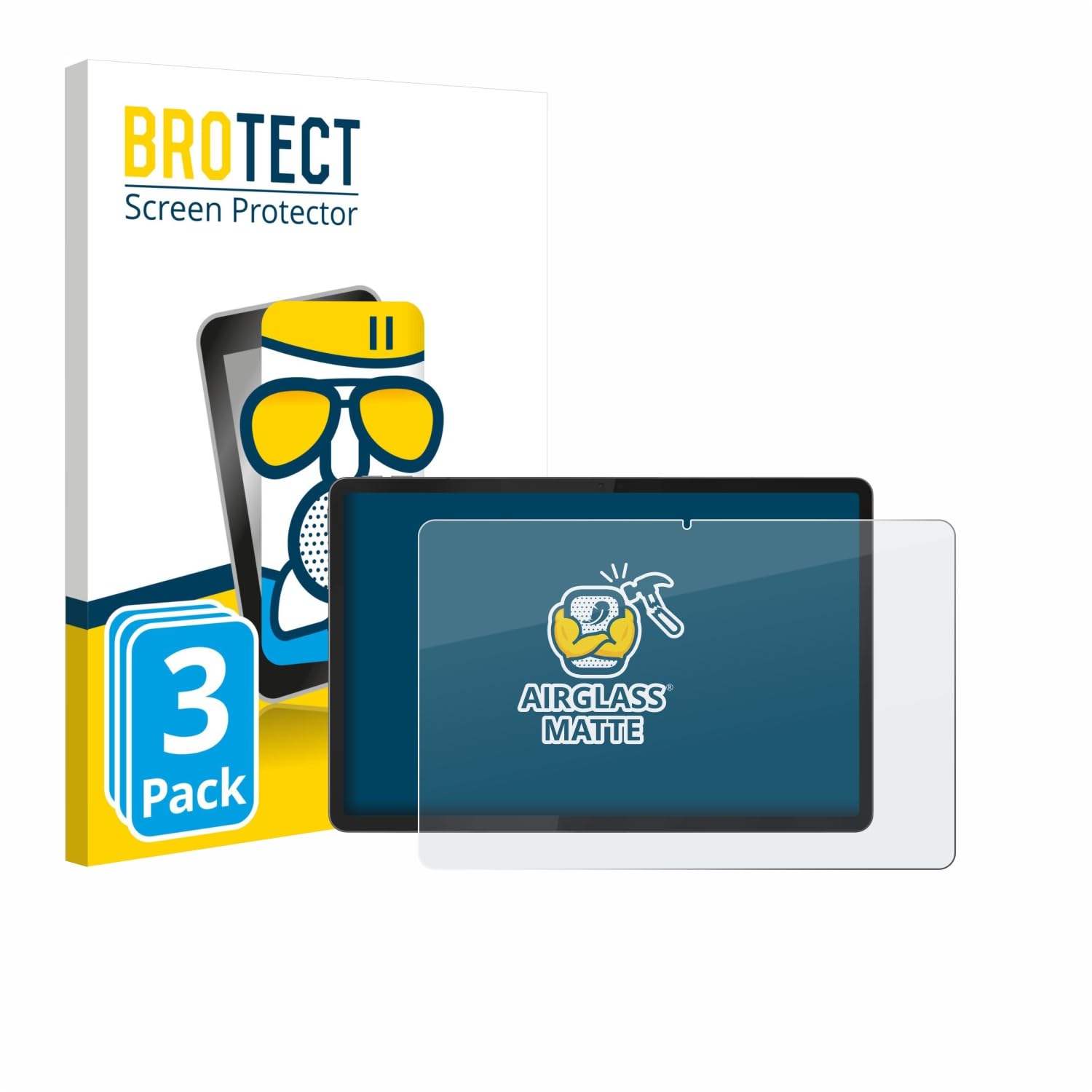 BROTECT Entspiegelungs Schutzglas für Lenovo Idea Tab Plus 12.1" (3 Stück) Schutzfolie Matt [Extrem Kratzfest 9H, Anti-Fingerprint]
