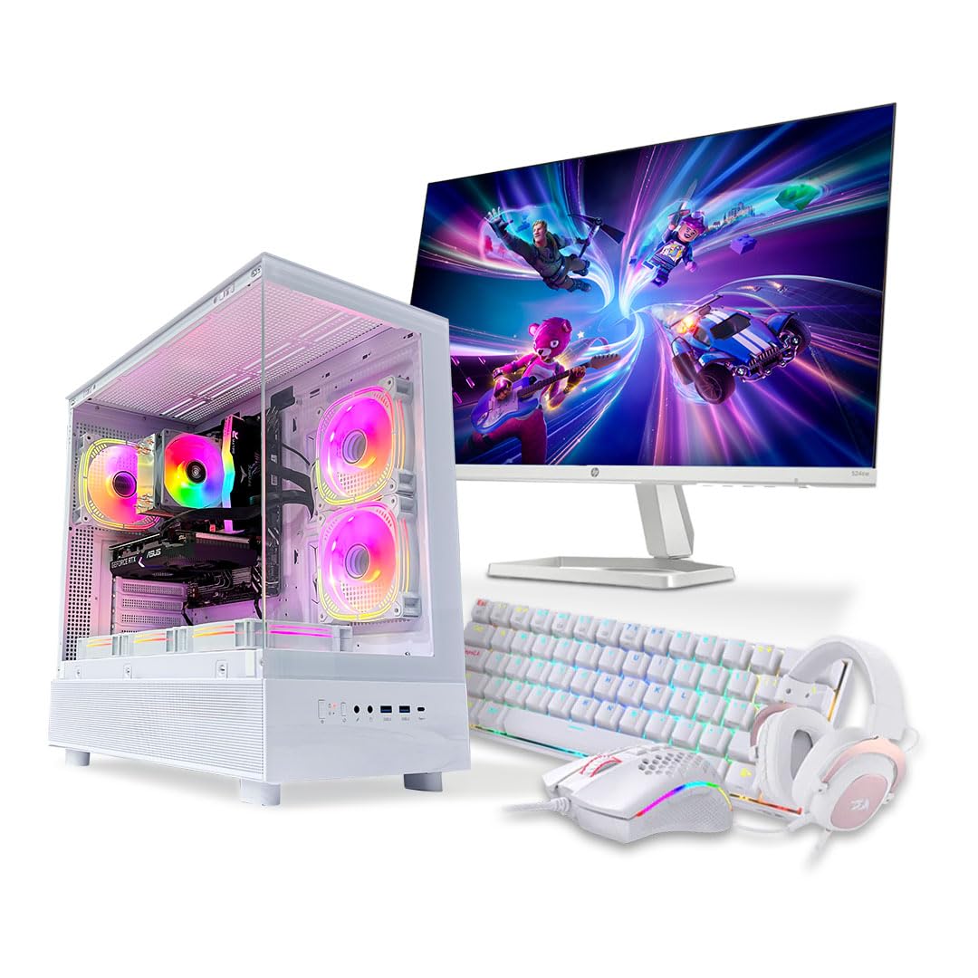 GAME SEKRET Gaming PC Bundle - Intel Core i5-12400F | Radeon RX 580 8GB | 16GB DDR4 | 1TB NVMe SSD | Air Cooler | H610 MB | 500W 80+ PSU | 24