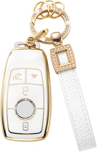 Funda para llavero VW Volkswagen con cordón de cuero, funda compatible con VW Volkswagen Jetta Golf Polo MK7 Passat Beetle Smart Key Protector Holder disponible en Yaxa Costa Rica