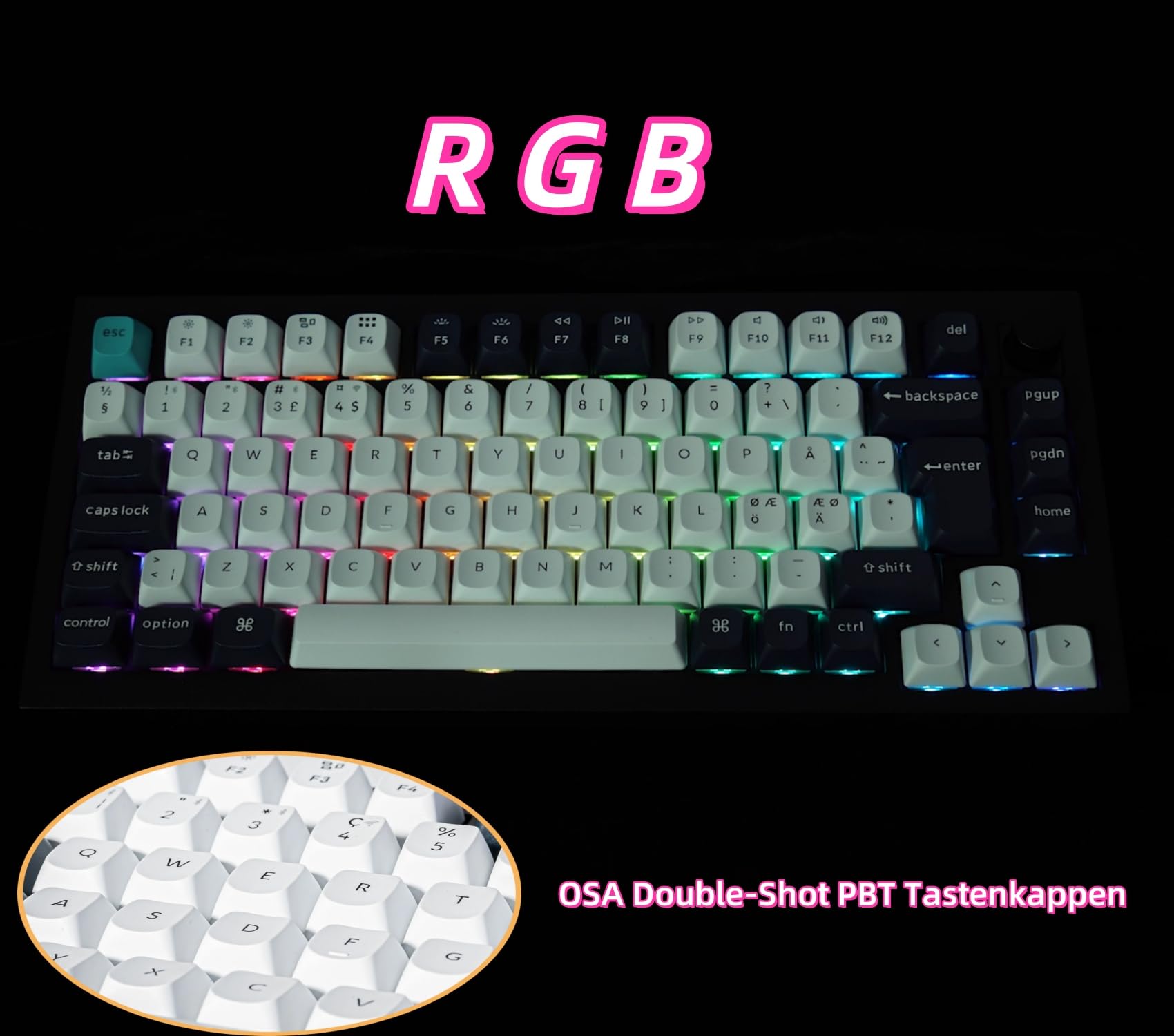 Keychron Q1 Max QMK/VIA Custom Mechanische Tastatur, 82-Key DE-ISO Layout Full Metal Programmable Knob,2.4 GHz/Bluetooth/Wired RGB Hot-Swappable Gateron Brauner Switch für Mac Windows Linux