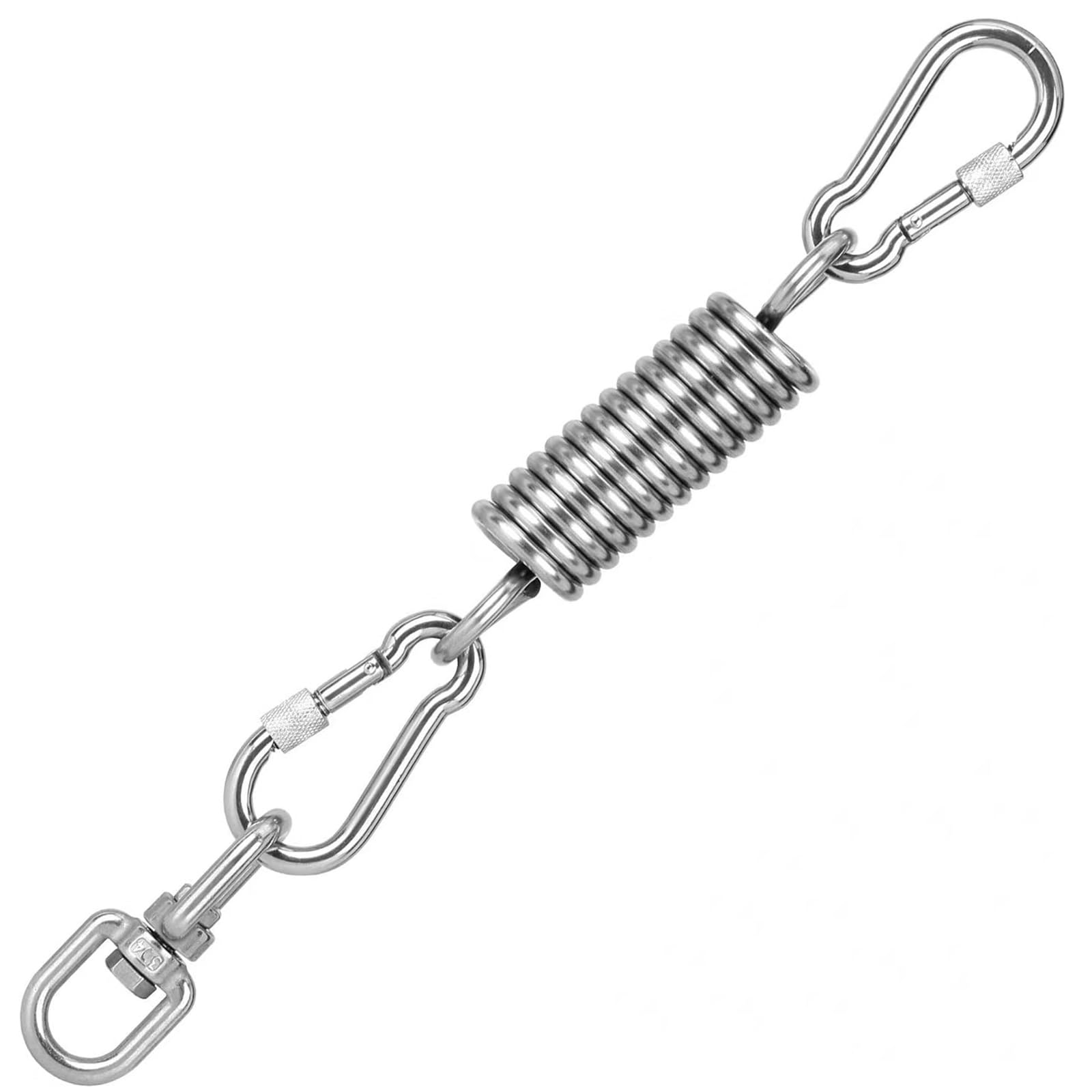 Premium Hammock Chair Hanging Kit with 2 Carabiner and Rotating Hook, Upgraded Snap Hooks Heavy Duty with 600 LB Capacity,Swing Spring for Swinging