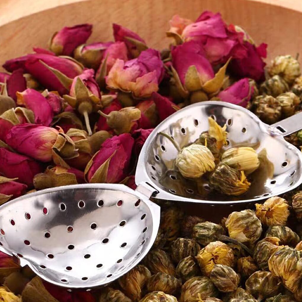 Cuchara Infusora de té puro de 50 piezas con, cuchara de té de acero inoxidable lavable a máquina y fácil de usar, fácil de usar, Tipo 2