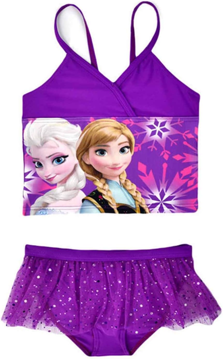 Minin Frozen Princess Girls Swimwear Swimsuit 3-10Y Purple