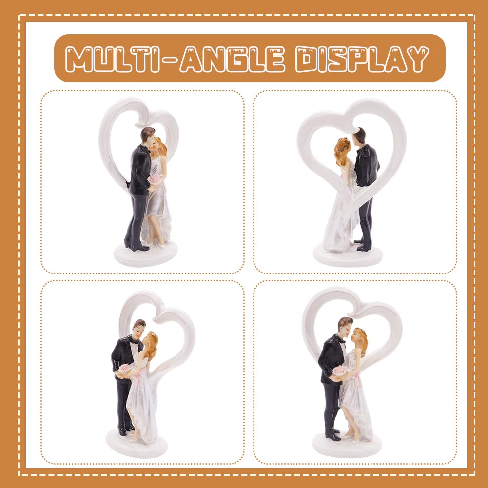 Wedding Couple Figurine, Cake Topper, Resin Couple Figurine, Cake Decoration Ornament for Anniversary Engagement, Home Decor - Image 3