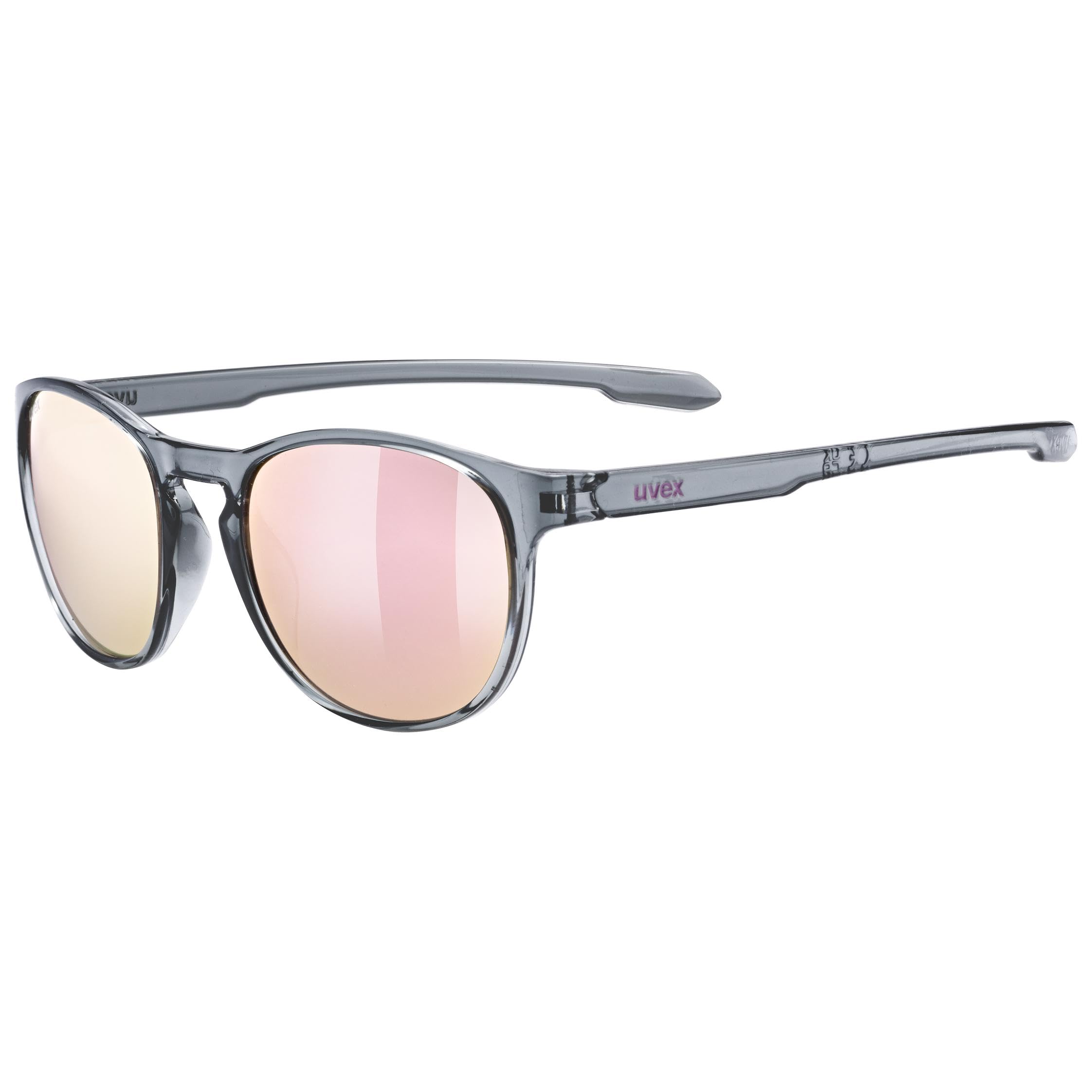 Uvex LGL 53 - sun glasses for adults - strong UV protection - contrast enhancing - smoke - one size