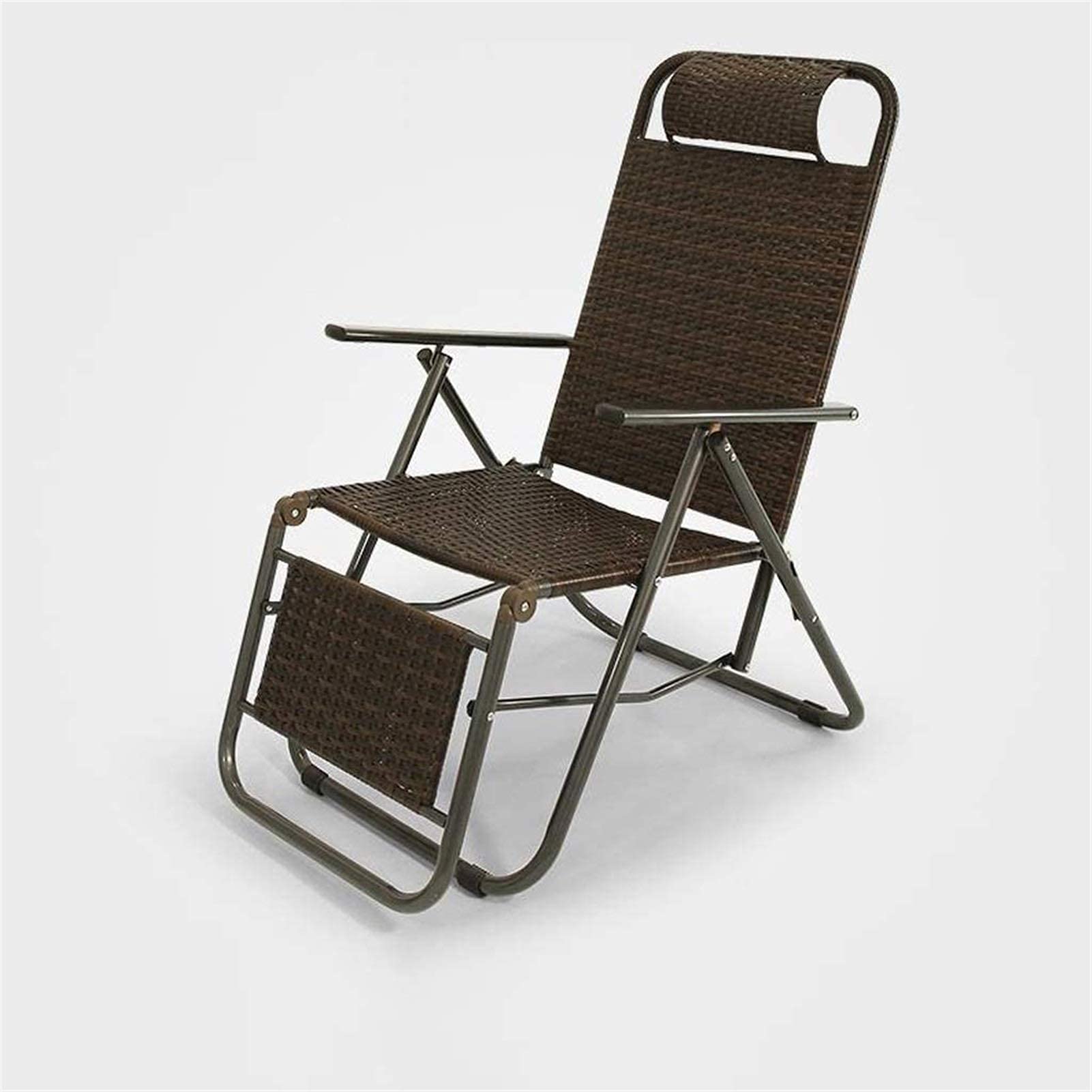 Chaise longue de jardin légère et transat inclinable portable pour terrasse et camping