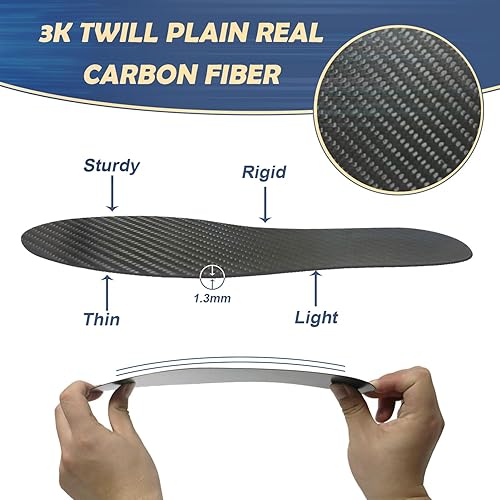 Miniatura 2 de Plantilla de fibra de carbono, 1 par para aliviar el dolor y la recuperación. Insertos ortopédicos muy rígidos ideales para reducir el dolor de pies