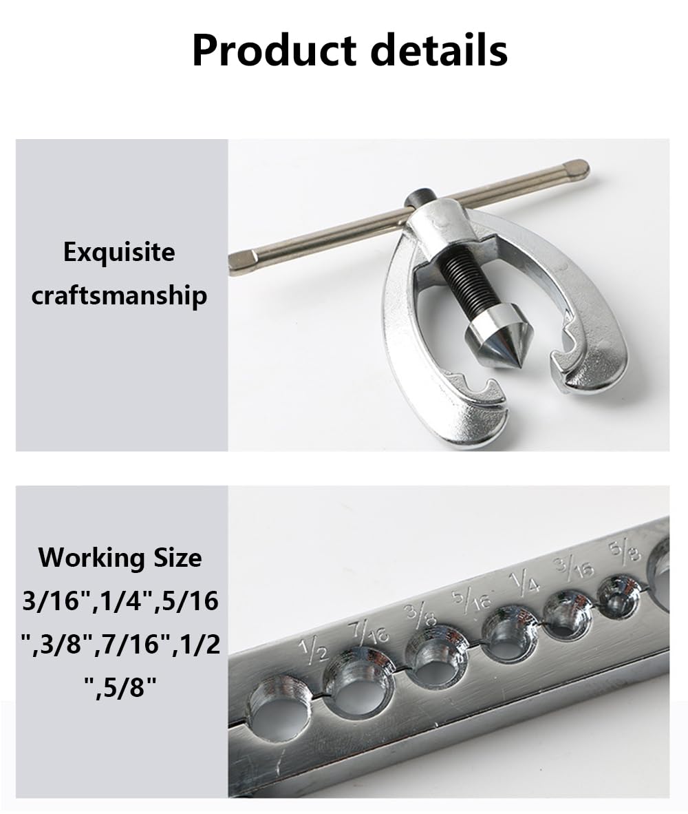 Kit Svasatori 45 Gradi Maizoon - 7 Stampi Per Tubi Rame 3/16" To 3/4" Per HVAC E Idraulica - Foto 10