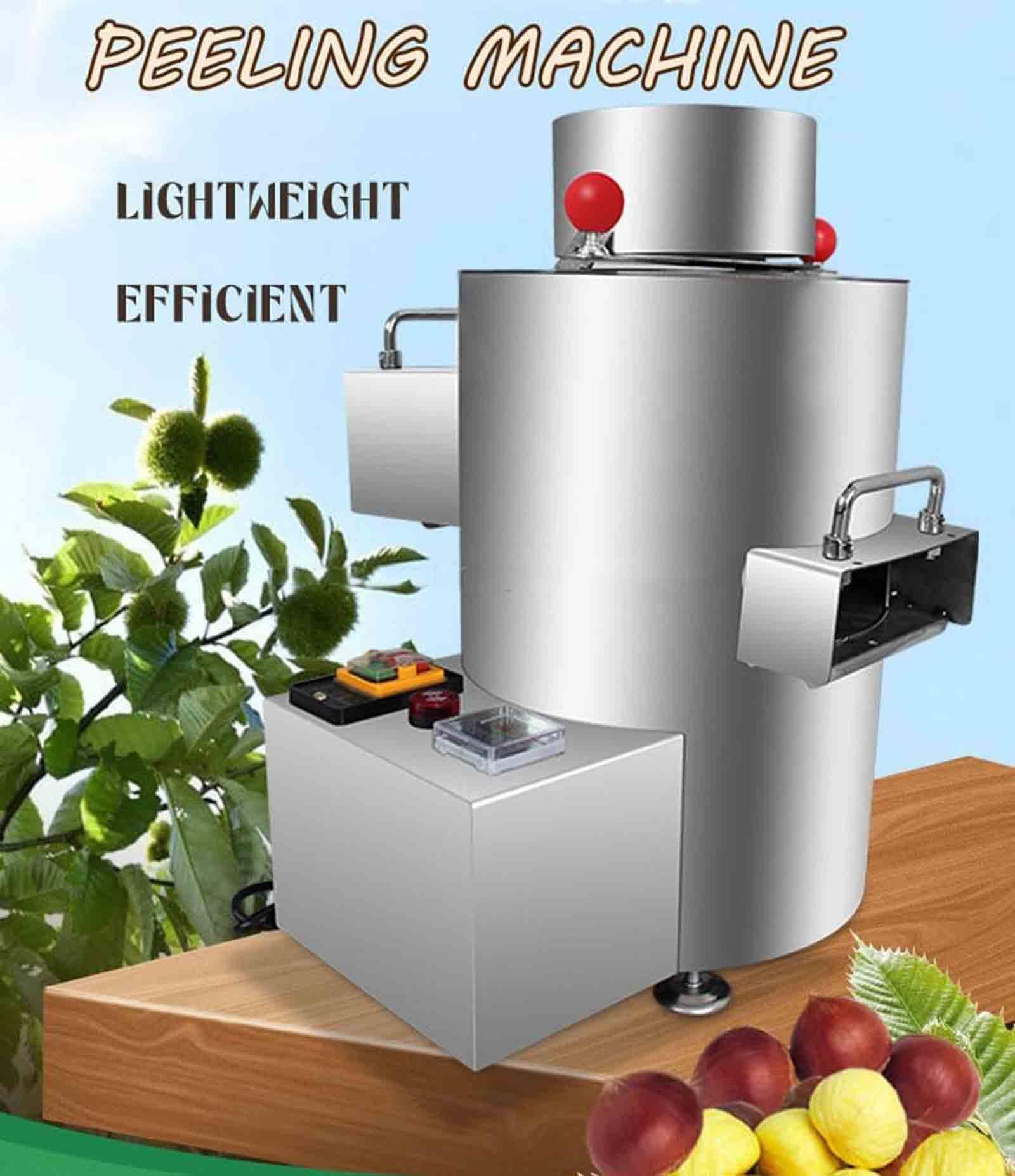 Máquina automática de pelado y apertura de castañas, capacidad eficiente de 50 kg/h, conserva la calidad de las nueces para uso comercial