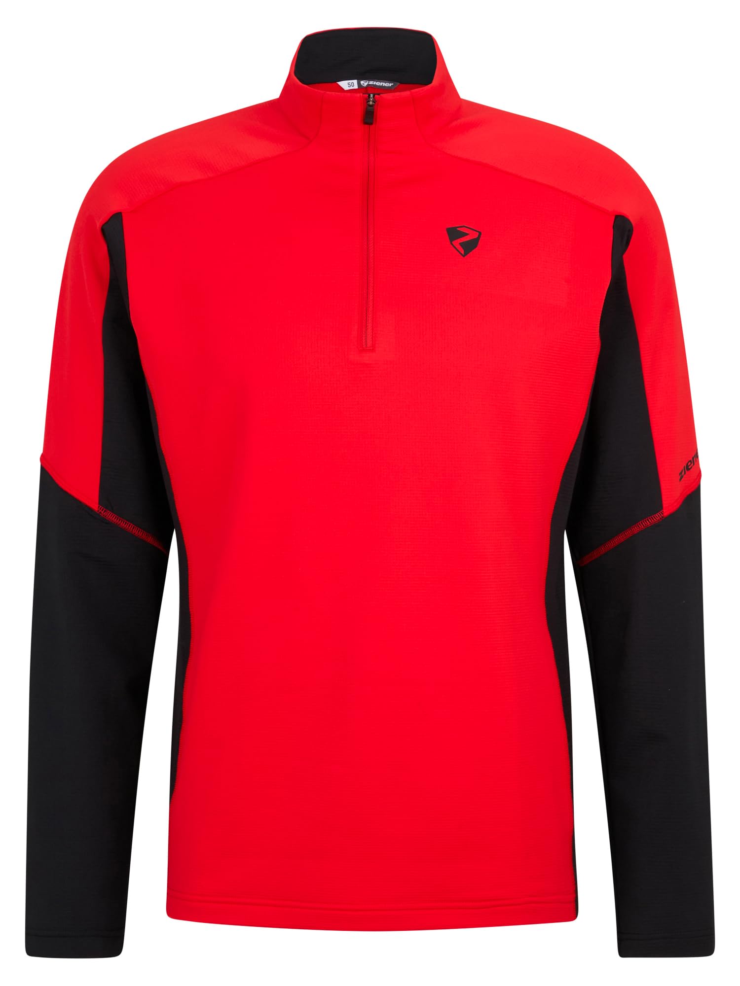 Ziener Men's JIROTO-Z Ski Jumper, Midlayer, Functional Shirt, Powerstretch, Elastic, Red, 46