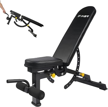 IFast Adjustable Weight Bench Workout Incline Decline Bench Press for Weight Lifting Strength Training Benches Full Body Workout Commercial Grade Multifunctional Exercise Bench Home Gym