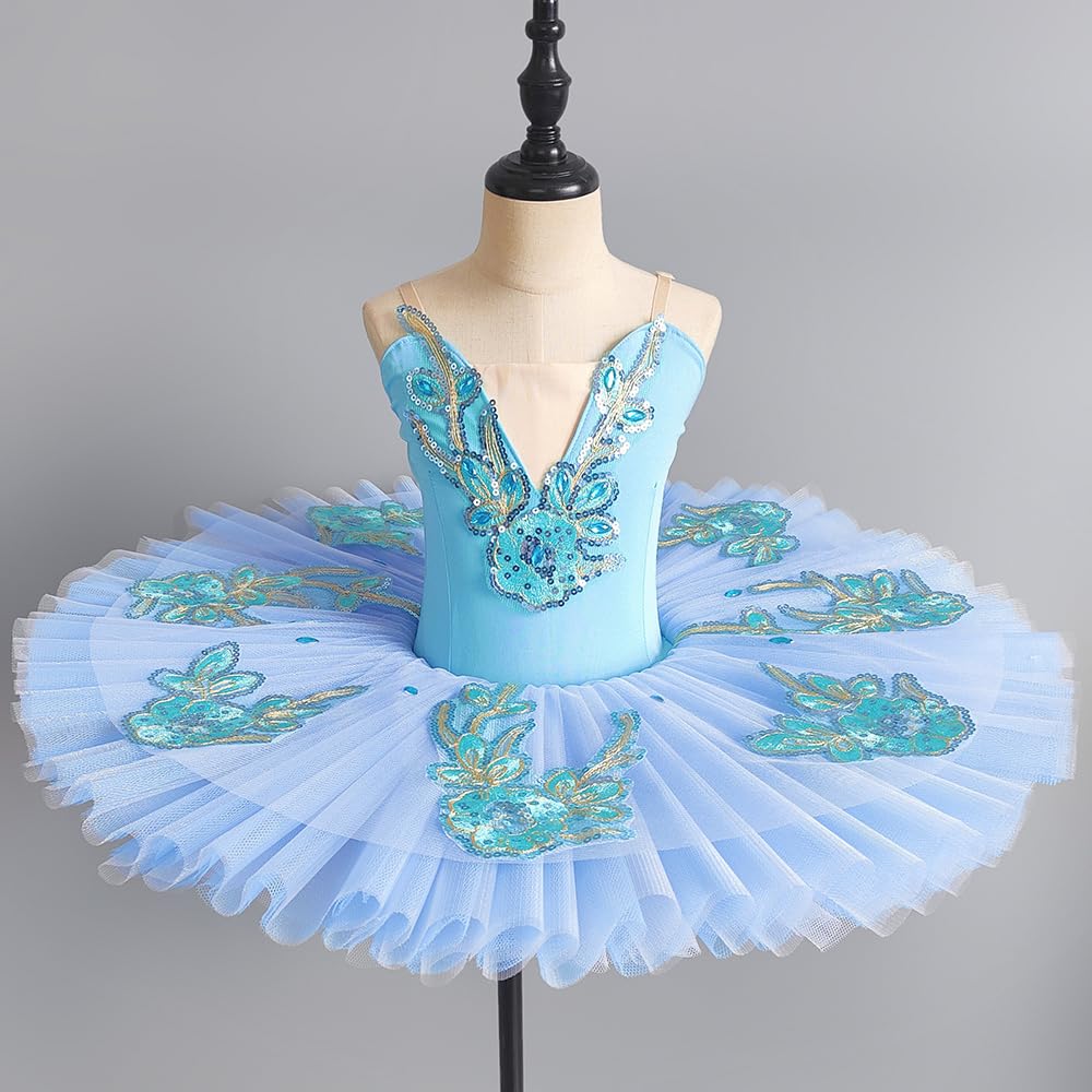 GeRRiT tutù Danza Classica Professionale Blu Tutus Adulto Donne Bambini Bambini Balletto Tutu per Ragazza Pancake Tutu Ballerina Party Ballet Costume