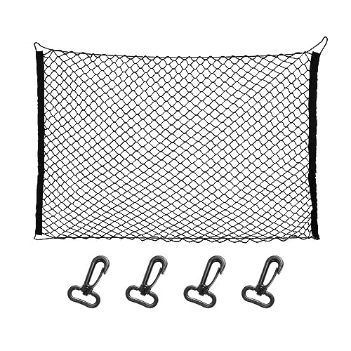 DONGKER Auto Schutznetz Trennnetz, Hundegitter für den Kofferraum, Universal Haustier Trenngitter Sicherheitsnetz mit 4 Haken für Hunde Haustier, 130x90 cm/120x70 cm