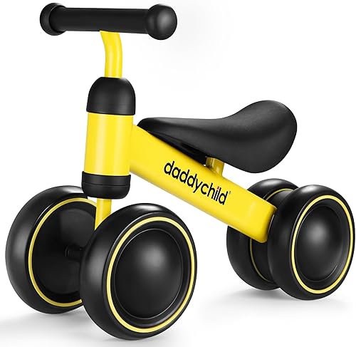 Bicicleta de equilibrio para bebés de 12 a 24 meses, juguetes para niños de 1 año, sin pedales, 4 ruedas para bebés, juguetes para niños y niñas, el