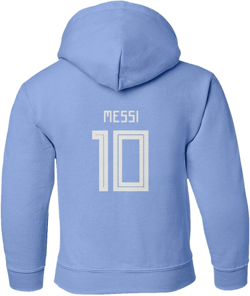 Soccer 2021 Argentina #10 Lionel MESSI South American Cup Youth Hooded Sweatshirt - Image 3