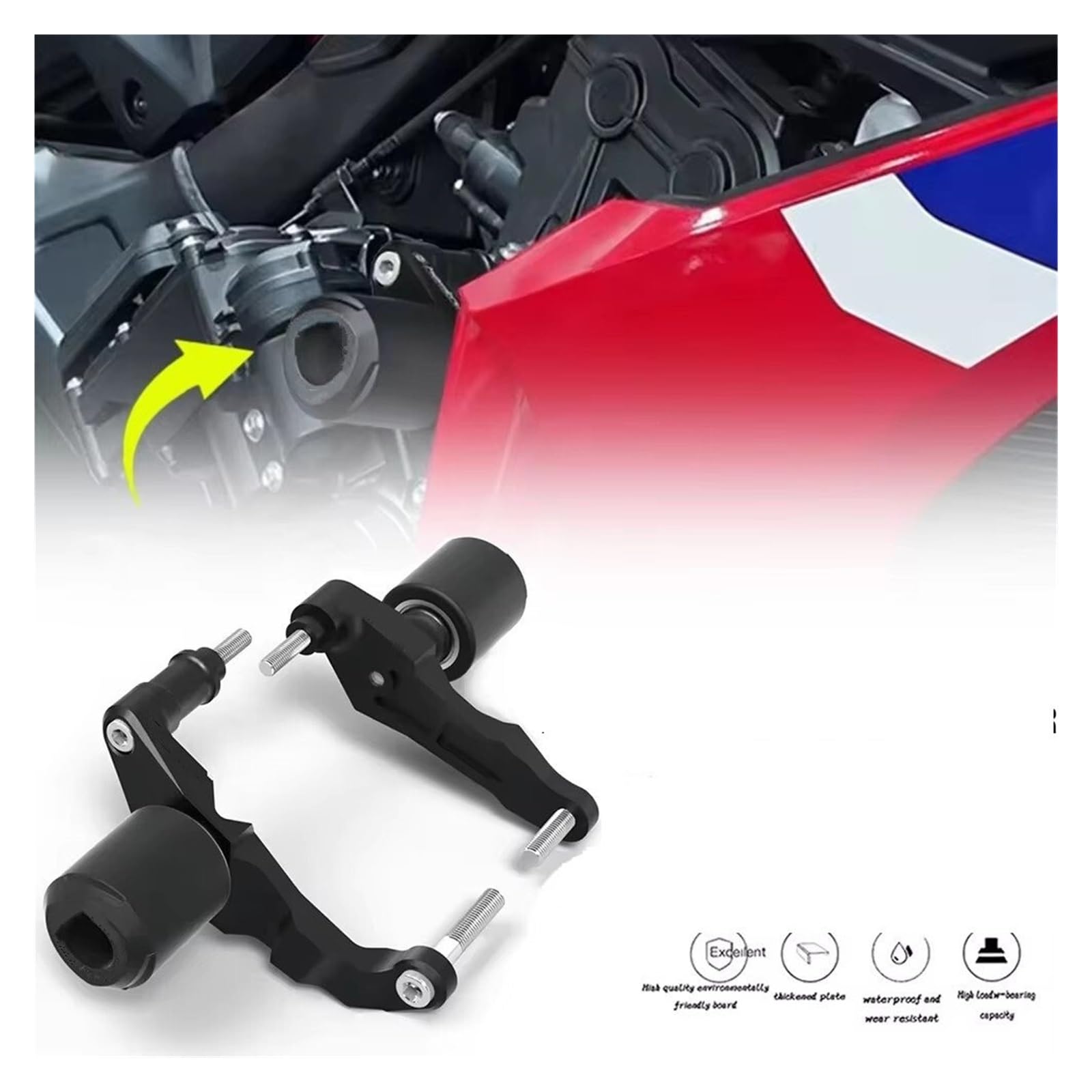 Topes Anticaida Compatible Con CBR650R CB650R 2024 2025 2026 Protector De Choque De Deslizadores De Marco Deslizadores de Marco protección(Electronic-clutch)