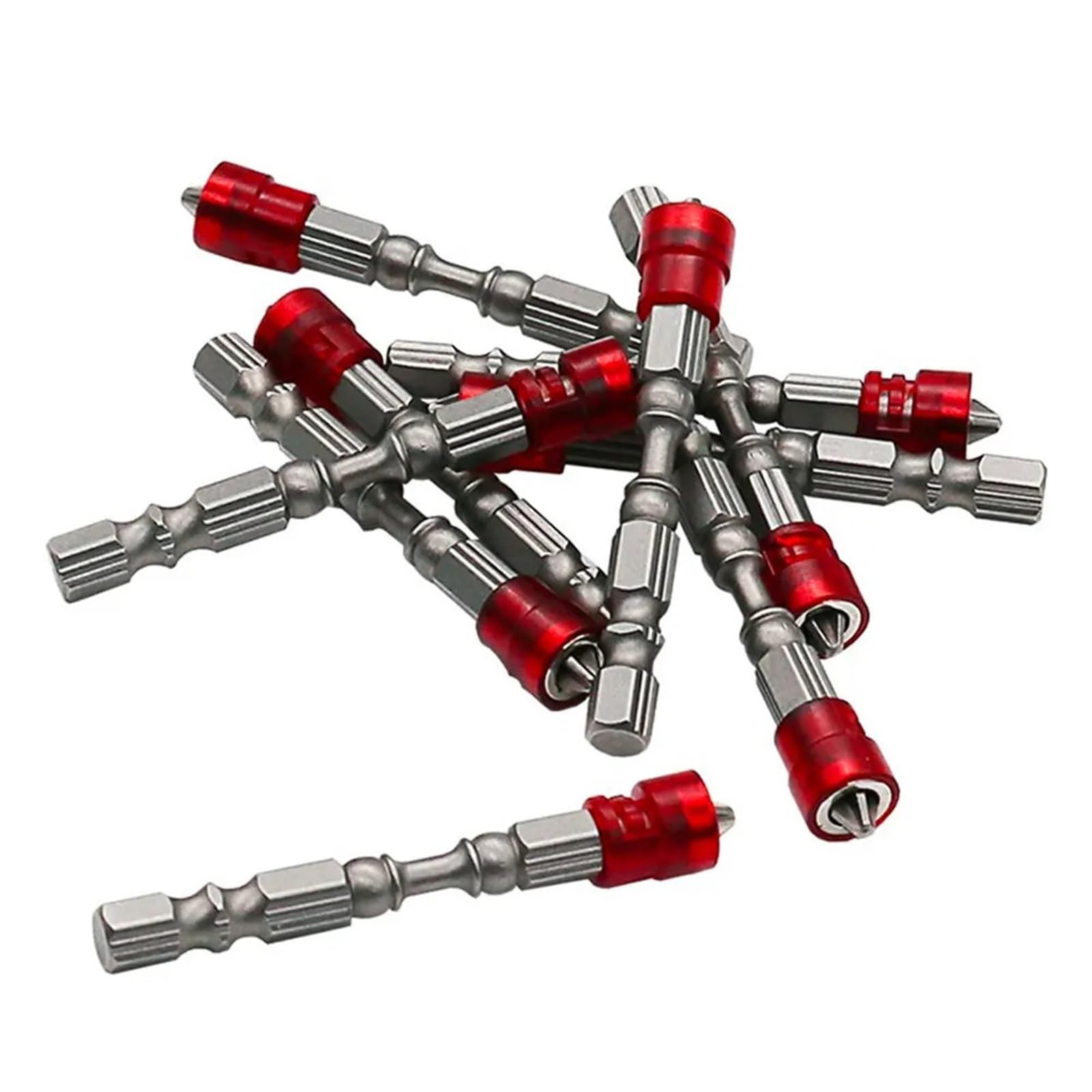 Magnetyczny śrubokręt Bit PH2 Cross-Head 5/10 szt. Uchwyt na śrubokręt Pierścień 1 szt. (10 szt. 50 mm)