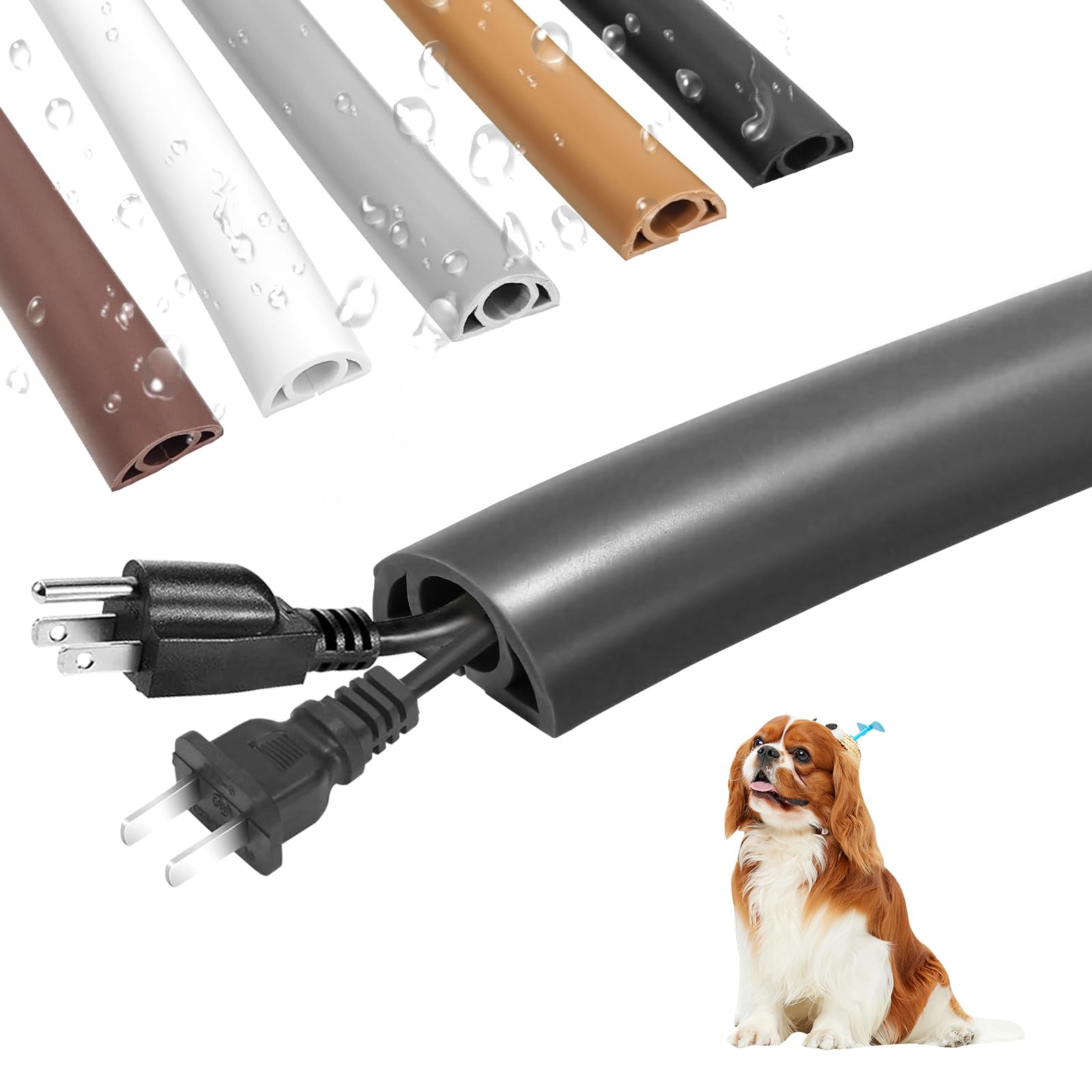 Flauzmann Copertura Protettiva Per Cavi In Nylon: 1,8m - Diametro 1,5cm - Antimorso E Impermeabile - 3