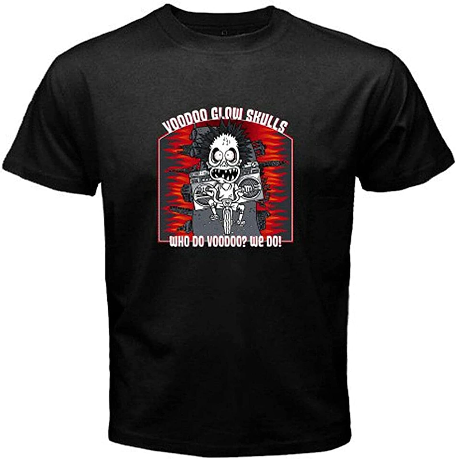 halei Voodoo Glow Skulls Who Do Voodoo? We Do! Men's Black T-Shirt Size L