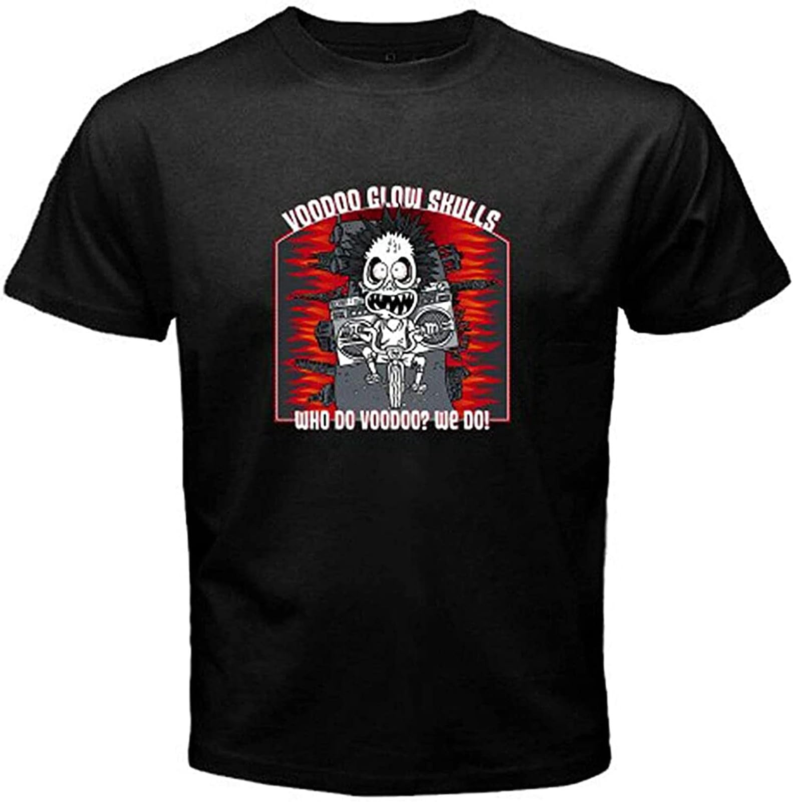 halei Voodoo Glow Skulls Who Do Voodoo? We Do! Men's Black T-Shirt Size M