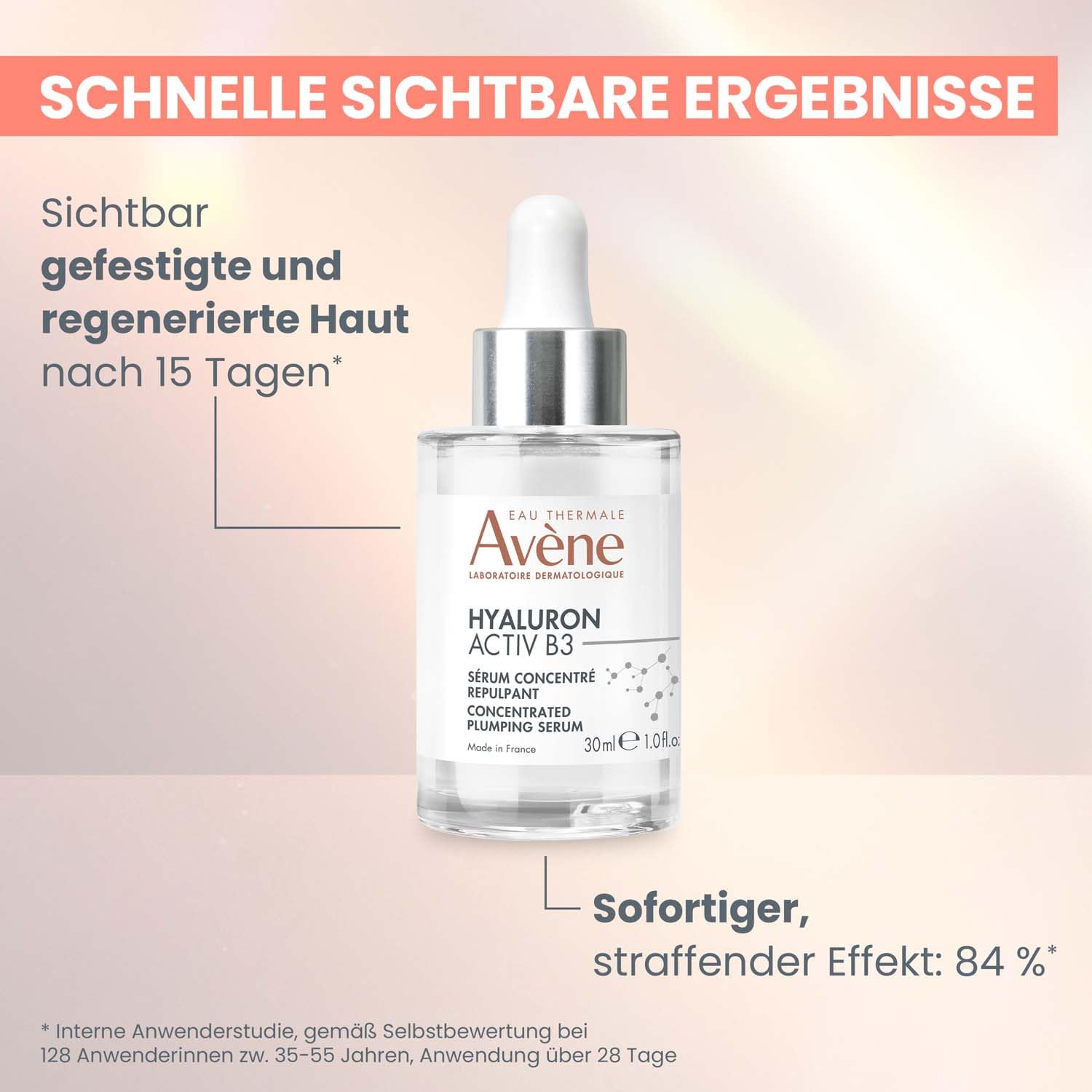AVÈNE Hyaluron Activ B3 - Aufpolsterndes Serum-Konzentrat - Vegan - 30 ml