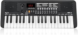 POGOLAB MK-2 Mini Keyboard Piano, Children's Electronic Keyboards with 37 Keys, 40 Songs, 200 Sounds, 200 Rhythms, Digital Piano with Midi Function, Portable Electric Piano(19.3 x 7.3 x 1.9')(Black)