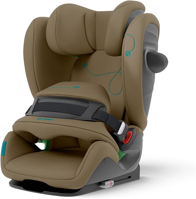 CYBEX Gold Pallas G i-Size Fotelik samochodowy, Do samochodów z i bez ISOFIX, 76 - 150 cm, Od ok. 15 miesięcy do ok. 12 lat (ok. 9 - 50 kg), Classic Beige