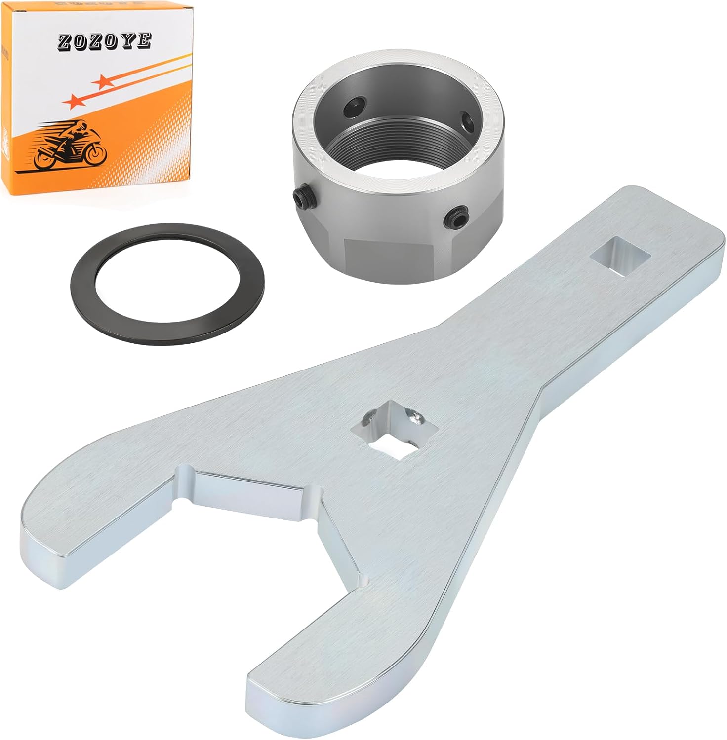 Rear Axle Nut Wrench Tool 46mm & Rear Axle Lock Nut Set For Yamaha YFZ450R YFZ450X 2009-2024