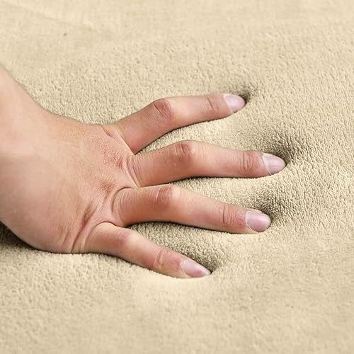 Miniatura 2 de Loartee Alfombra de terciopelo coral para gatear (4 pies 9 pulgadas x 4 pies 9 pulgadas, marrón) para niños pequeños, alfombra de área de juegos,