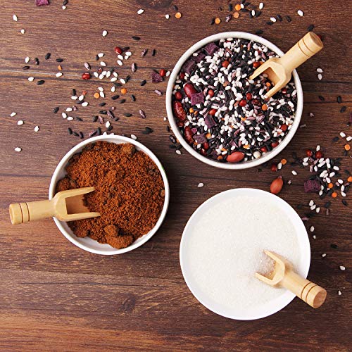Sansheng Small Wooden Scoops, Little Wooden Spoons For Jars/Bath Salts(12Pcs)3 Inches Long #TOP5