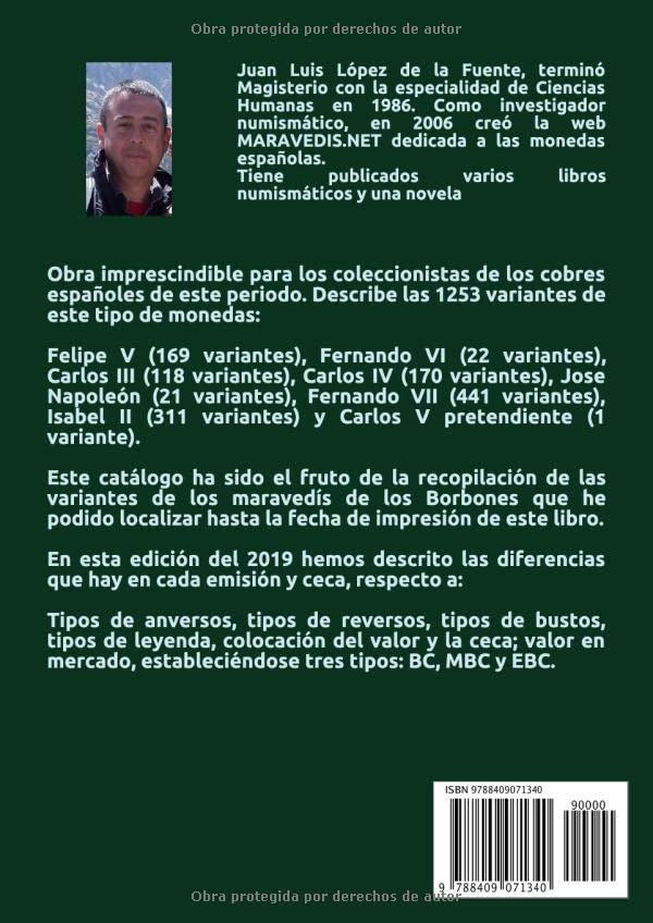 LOS MARAVEDÍS DE LOS BORBONES (1701-1858): Tipos y variantes (Spanish Edition)