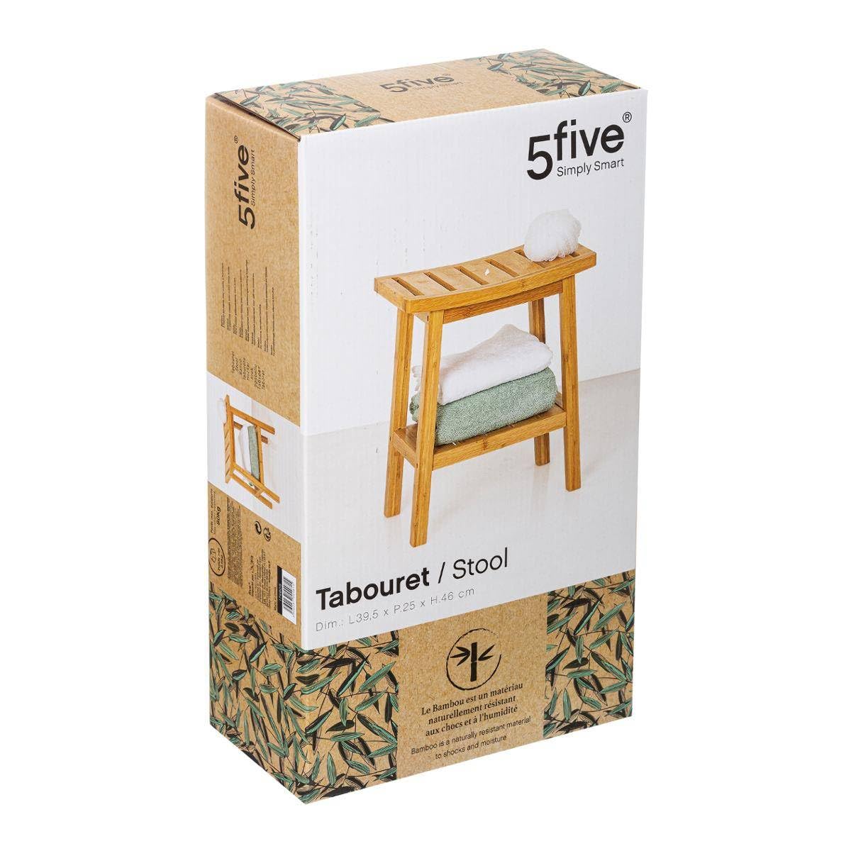 5 five simply smart Tabouret Banc Bambou Green Harmony
